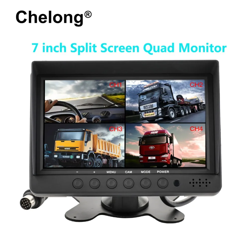 

7'' 16:9 HD 1024*600 LCD Color Car Rear View Monitor 2 Video Input DVD Headrest Vehicle Monitor Support Audio Video HDMI VGA