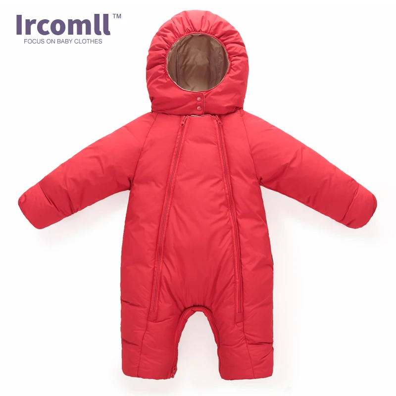 Ircomll/комбинезон для маленьких мальчиков, комбинезон с капюшоном и длинными рукавами, детская верхняя одежда, зимний комбинезон для мальчиков, roupa infantil, для детей возрастом от 6 до 24 месяцев, зимняя плотная теплая одежда