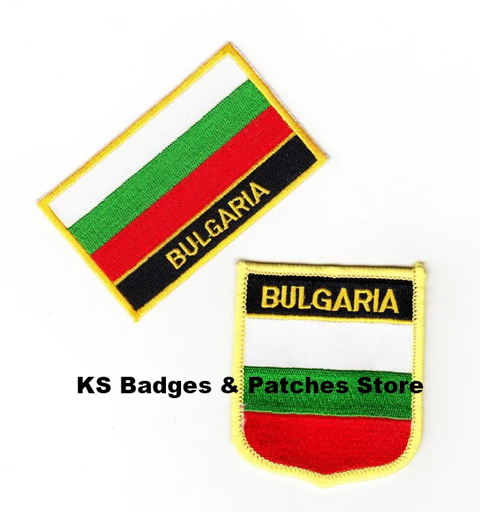 

Bulgaria flag patch 2pcs a Set Patches for Clothes DIY Decoration PT-0032-2