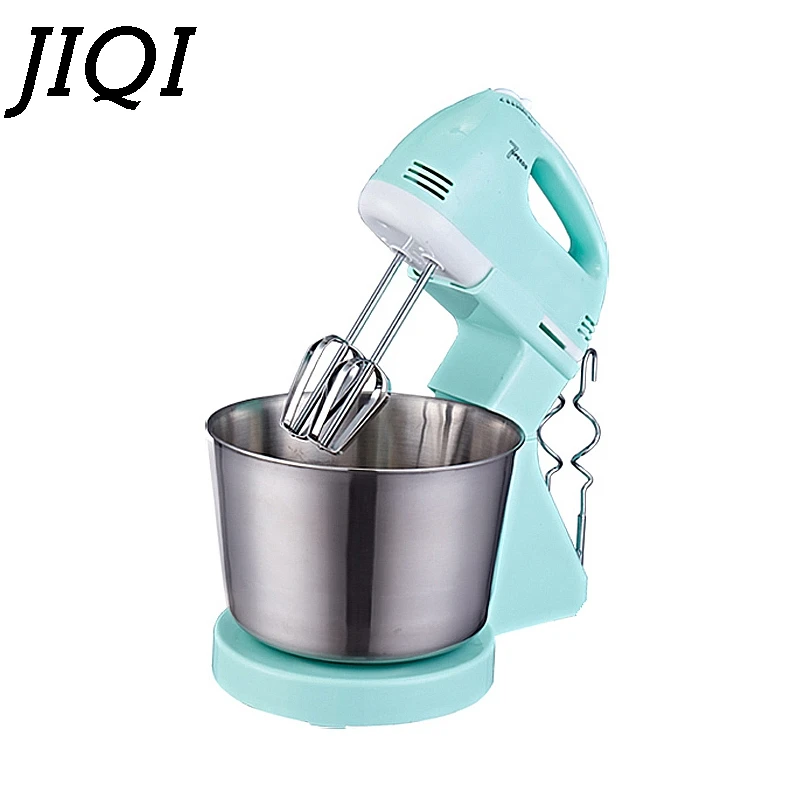 Продажа JIQI Электрический торт смеситель для теста Настольный Штатив еда смешивания ручной мини яйца ударные блендер выпечки взбивания крем машина ...