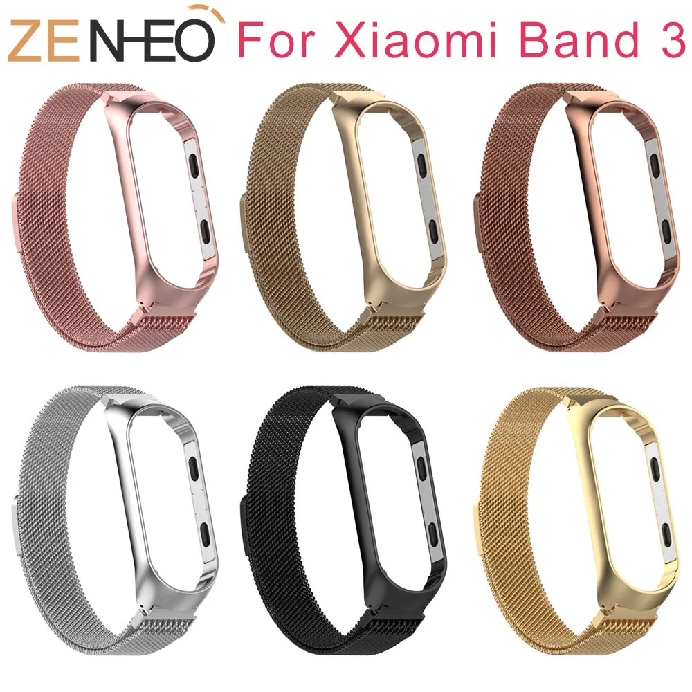 Для Xiaomi mi Band 3 браслет ремешок для mi Band 3 наручный браслет miband 3 умный ремень для часов из нержавеющей стали mi lanese Loop наручные браслеты