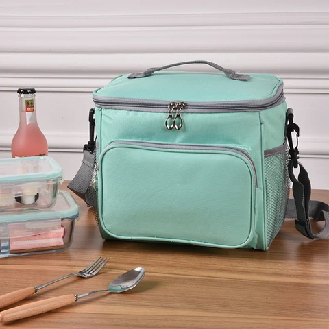 Bolsa de Almoço Bolsas de Piquenique Isolado Térmico Grandes Masculino Bento Caixa Viagens Churrasco Gelo Zip Pacote Acessórios Suprimentos Produtos