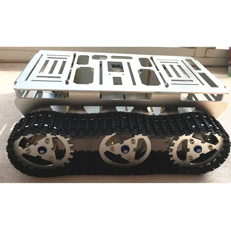 

2018 DIY with Powerful Motor Smart Car Robot Metal Aluminium Alloy Tank Chassis