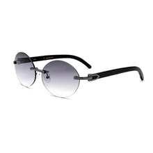 Натуральный Рог Для женщин солнцезащитные очки UV400 очки без оправы для Для женщин Винтаж солнцезащитные очки в коробке, корпус, Размеры: 57-18-145mm