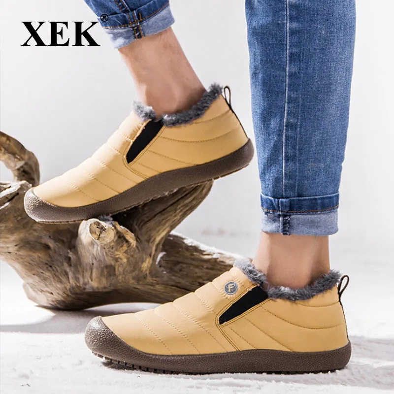XEK/очень теплые женские зимние ботинки 2018 Зимние ботильоны Botas Masculina большие