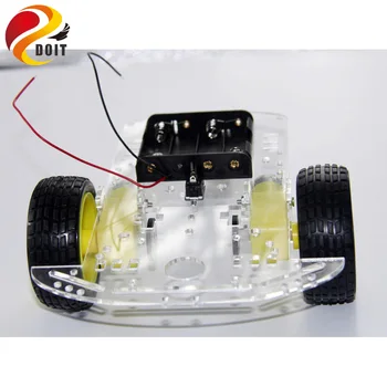 

Original DOIT New 2WD Intelligent Car Robot Chassis with Speed Encoder Omni Universal Wheel DIY RC Toy TT Motor Remote Control