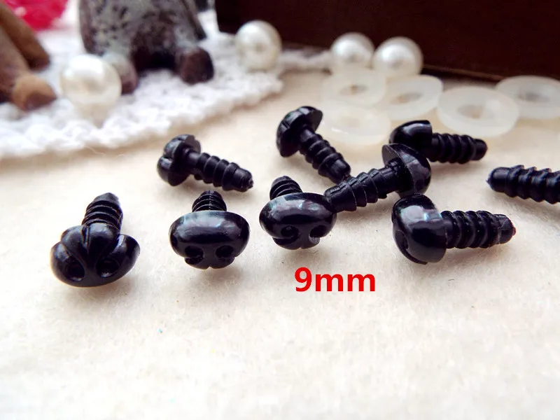 trolls doll 20pcs Safety Plastic Dog Noses Black Color 8mm/9mm/10mm/12mm/16mm can be chosen come with washers raggedy ann