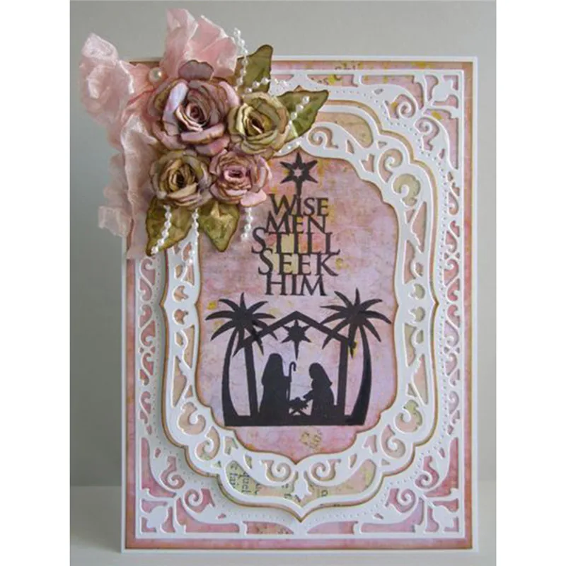 

Naifumodo Flower Lace Metal Cutting Dies Cutting Scrapbooking and Card Making Embossing Stencil Craft Photo Frame Dies