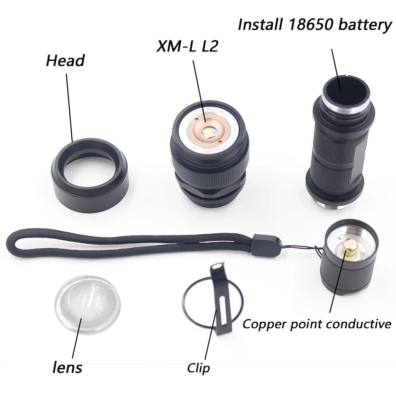 Litwod z30 USB Rechargeable Led Flashlight XM-L2 U3 5000Lm Zoom Aluminum Remote Switch Led Tactical Flashlight For Hunting