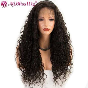 

250 Density 4 Inch Curly Lace Front Human Hair Wigs For Women Brazilian Remy Hair Wig Bleached Knots Full End AliBlissWig