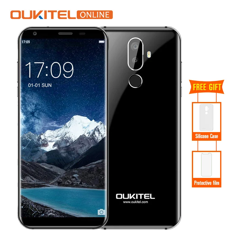 

Oukitel K5 5.7 Inch 18:9 Display 2GB RAM 16GB ROM 4000mAh 13MP Camera Android 7.0 MT6737T Quad Core 0.1s Fingerprint Cellphone