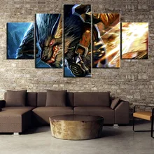 HD Print 5 Piece World of Warcraft Wolf Game Cuadros Decoracion Paintings on Canvas Wall Art for Home Decorations Wall Decor wall art wolf howl print canvas paintings