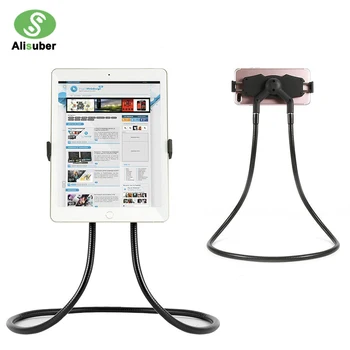 

Alisuber Flexible Desk Bed Phone Holder Hanging Neck Lazy Necklace Holder Stand 360 Rotate Tablet Bracket for 4-10 inches