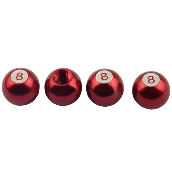 

Good deal-4x billiard ball ball 8 tire valve cap for bicycle
