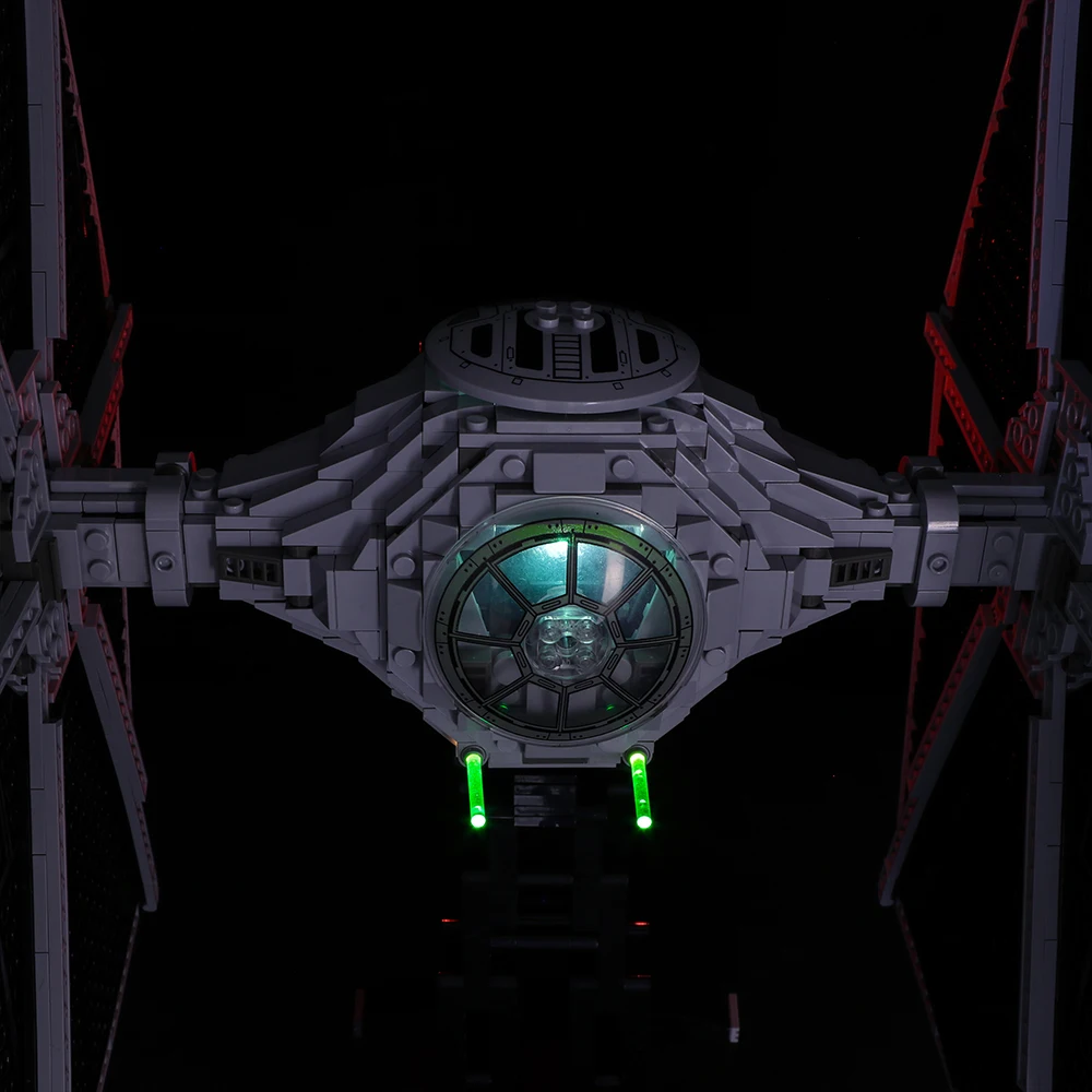 Дешево Светодиодный светильник для lego 75095, совместимый с 05036 Звездными войнами UCS TIE Fighter, строительные блоки, кирпичные игрушки (только светильник с ...