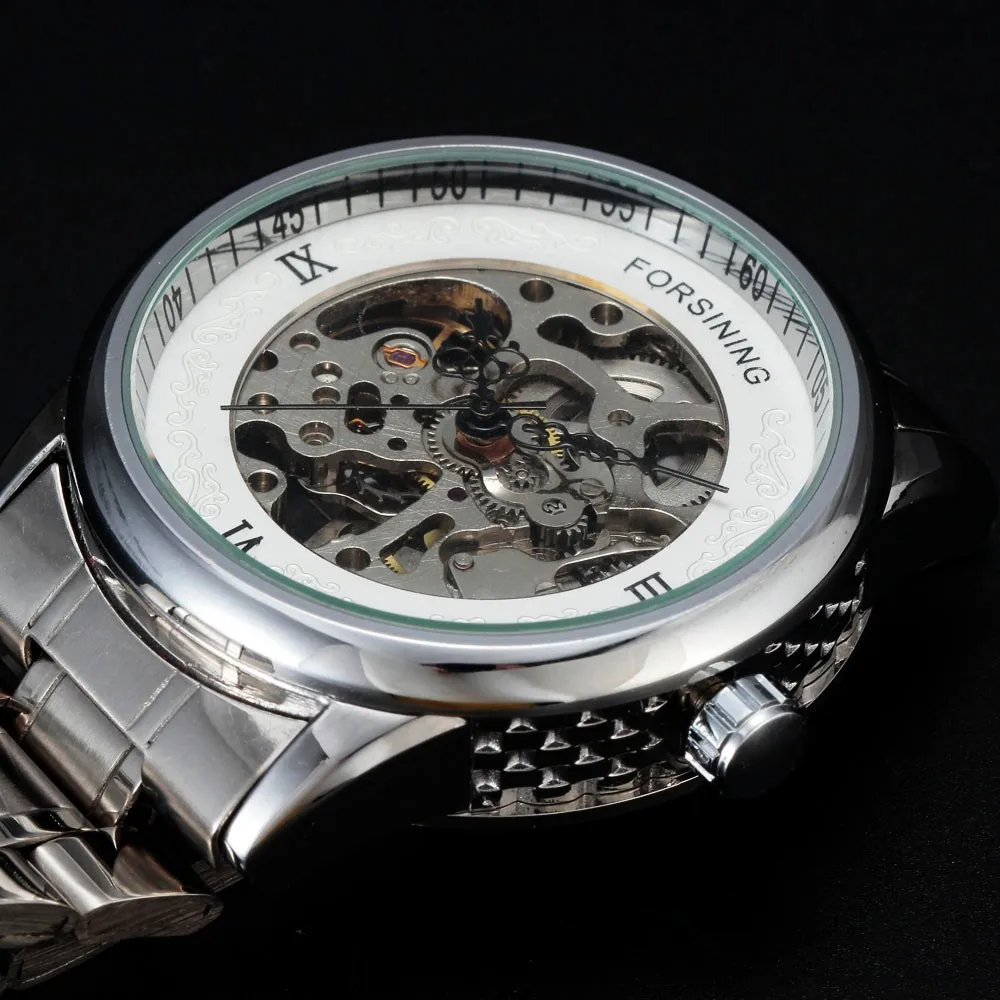 Новый Рим золотые часы Forsining Элитный бренд Мужская Мода автоматические часы выдалбливают человек механические часы Relógio masculino