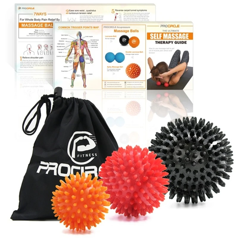 5BILLION Spiky Massage Balls Set Exercise Balls for Deep Tissue Massage Physical Therapy Myofascial Release Relax