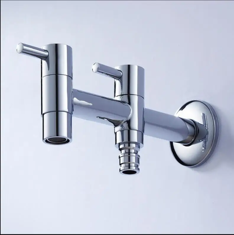 Brass Double Handle Double use Garden Faucet bib cock faucet washing