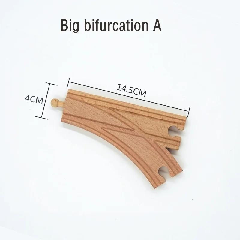 Аксессуары для деревянных поездов, железная дорога, совместимая с деревянными поездами, железная дорога со всеми брендами, Прямая поставка - Цвет: Big bifurcation A