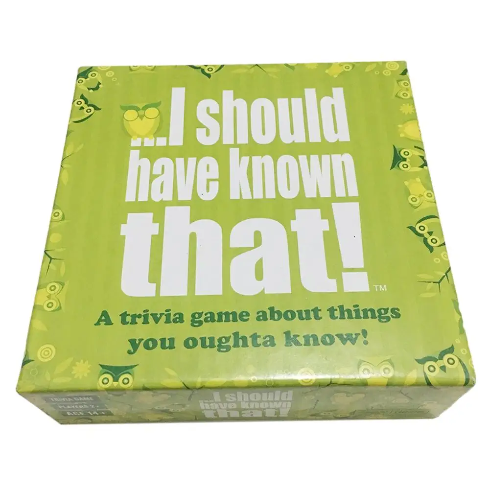 I Should Have Known Full English Game Card Entertainment Trivia Game Party  Card Game Party Or Dinner With Friends In Stock|Card Games| - AliExpress