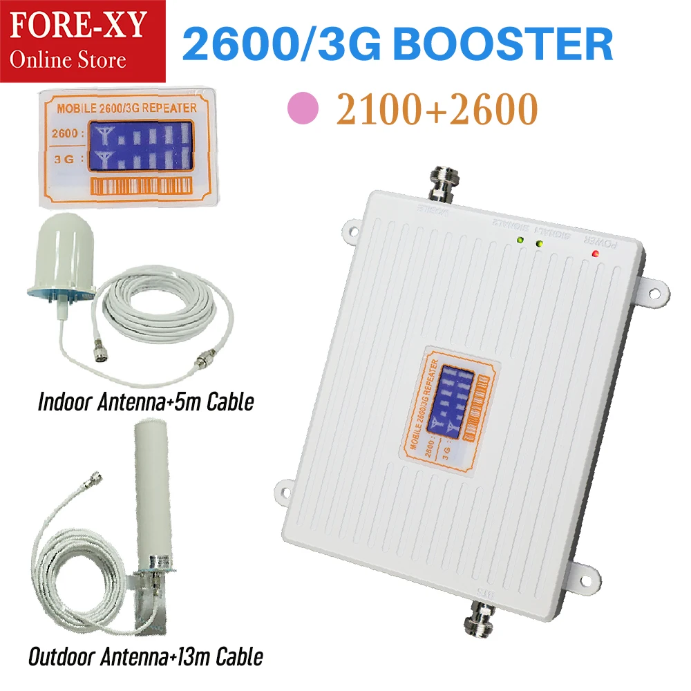 

3G WCDMA 2100MHz 4G 2600Mhz Dual Band Cellphone Cellular Signal Booster 4g 3g amplifier for home verizon for cell phone internet