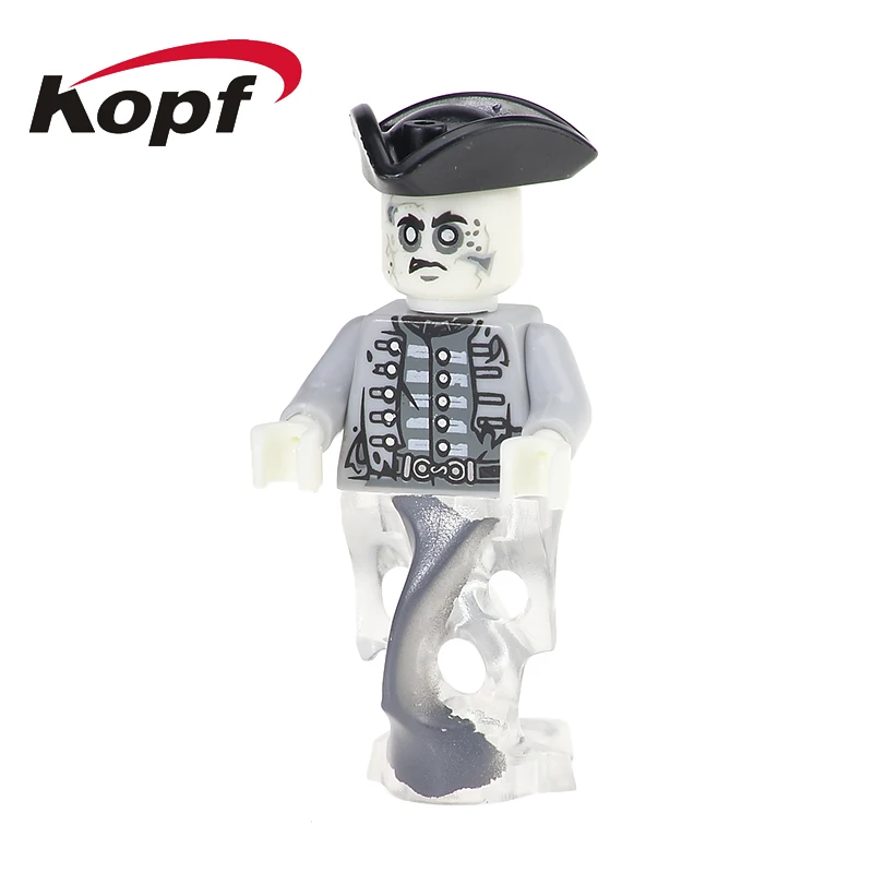 

Single Sale Pirates of the Caribbean Santos Lesaro Lieutenant Salazar Super Heroes Building Blocks Toys for Children Gift PG1007
