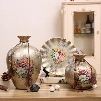 

Fashion home decoration wine cooler decoration ceramic vase living room tv cabinet