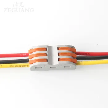 

60PCS Quick Terminal Block Docking Connector SPL-3 Multi-Function Fast Wire Splitter Connector Three Into Three Out