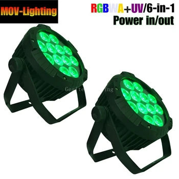 

2 pcs 12X18W RGBWA+UV 6IN1 Wash DMX LED Par Lights stage lights DJ equipment