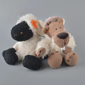 Prezzo 2 Pz 25cm Pecore E Lupo Bianco Farcito Peluche, Regalo Bambola Bambino Bambini Spedizione Gratuita