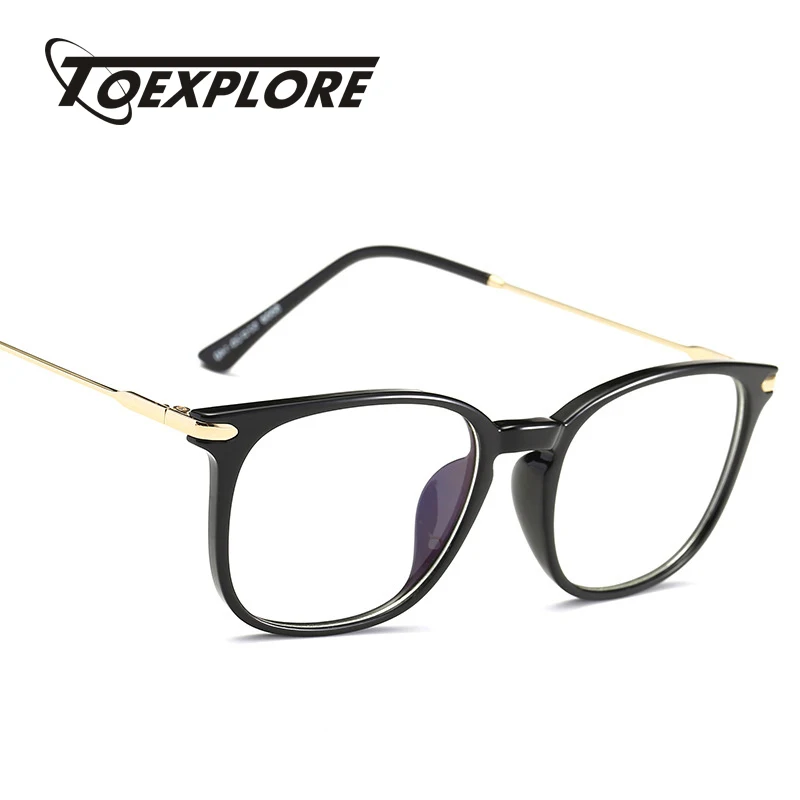 

TOEXPLORE Men Women Anti Blue Light Ray Eyewear TR90 Frame Vintage Retro Luxury Optical Glasses Goggle Myopia For Computer Read