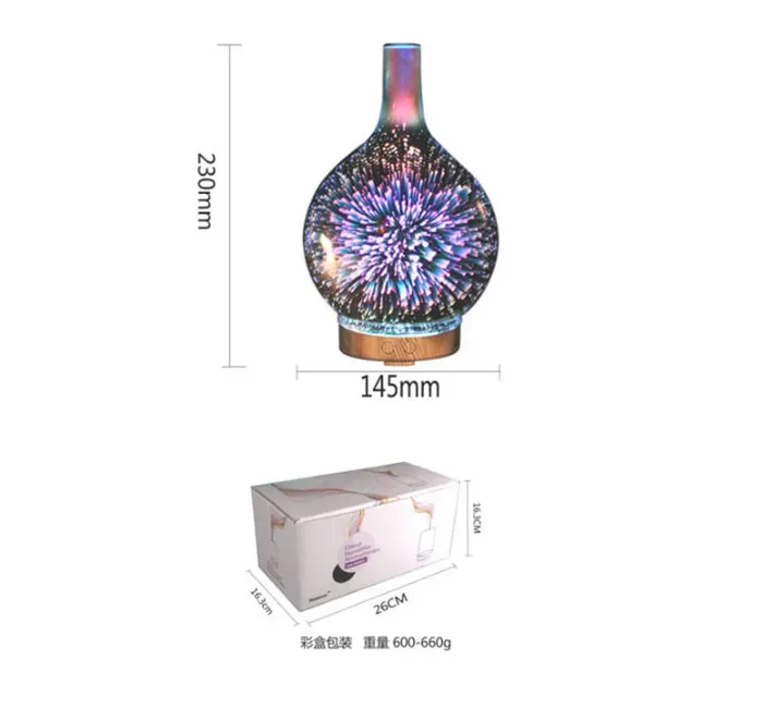 Difusor de Óleo Decoração da Lâmpada Colorido Mágica Vidro Led Night Light Essencial Aromaterapia ar Purifierhome Luz 3d 11 Cheap Luzes noturnas