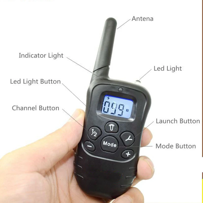 998DR Updated Electronic Dog Training Collar Remote Control Stop barking Rechargeable Pet Training Shock Collar With LCD Display2