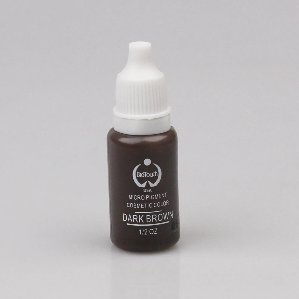 2pcs DARK BROWN color tattoo ink 15ml (1/2OZ) eyebrow make up body