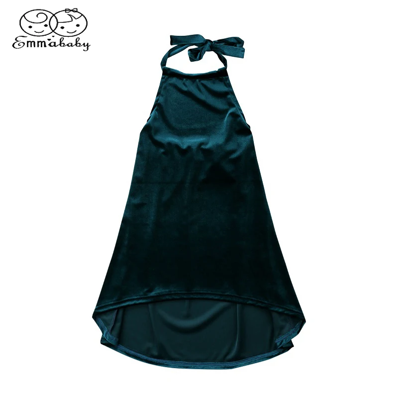 Emmababy Cute Kids Girls Velvet Backless Sleeveless Dress Party Beach Maxi Sundress Summer | Детская одежда и обувь