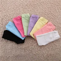 New autumn baby Clothing Hot Girls Jeans Candy Color Skinny Children Pants Baby Casual Long Pants toddler girls  Trousers 4