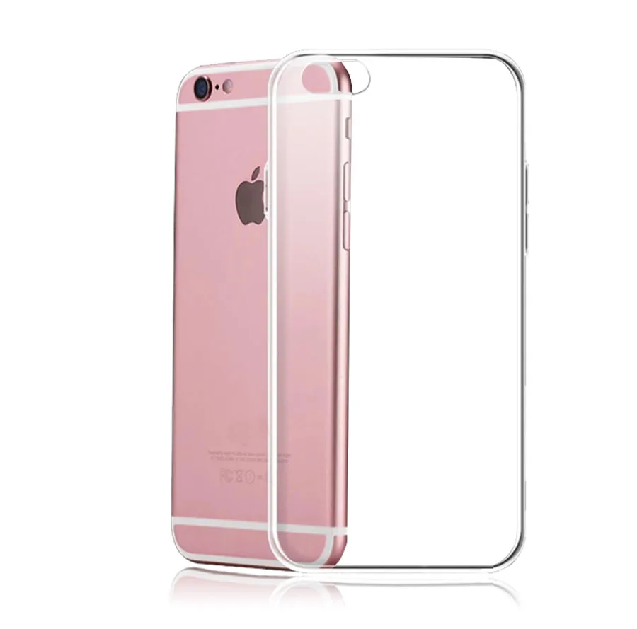 Для iPhone 8 7 6 6s Plus 5 5s SE прозрачный мягкий ТПУ чехол силиконовый защитный рукав для X