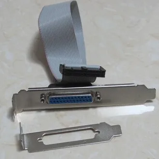 

10pcs/LOT Normal + Low profile Rear Bracket 25pin Parallel LPT Printer Port db25 Cable cord New 30cm