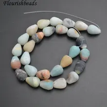 10x14 мм матовый естественное сочетание Цвет Амазонит падение Форма скучно полированной каменных свободные шарики 5 нитей за лот