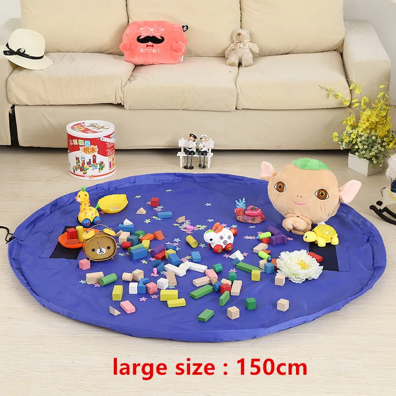 جديد المحمولة الاطفال لعبة حقيبة التخزين والتشغيل حصيرة ليغو اللعب المنظم حقيبة صغيرة برباط الأزياء العملي حقيبة التخزين s