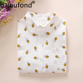 

Dioufond 2019 formal Shirts Women Cotton blusas mujer Ladies Tops blouses femininas Female office Shirt Long Sleeve