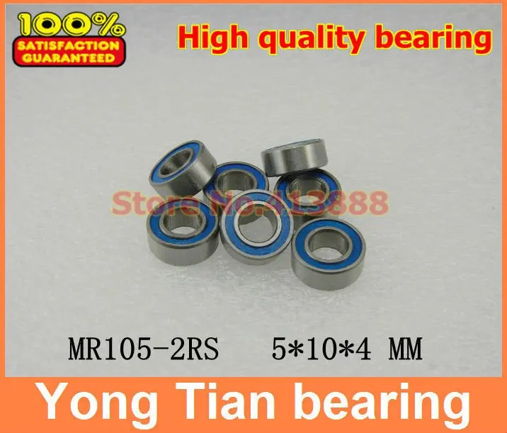 10x MR105-2RS Rubber Sealed Ball Bearing Miniature Bearing 5 x 10 x 4mm Blue RS