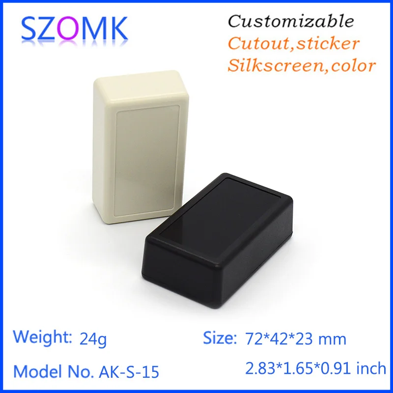 

1 piece, 72*42*23mm szomk plastic box for electronics project diy outlet enclosure electronic project box pcb junction box