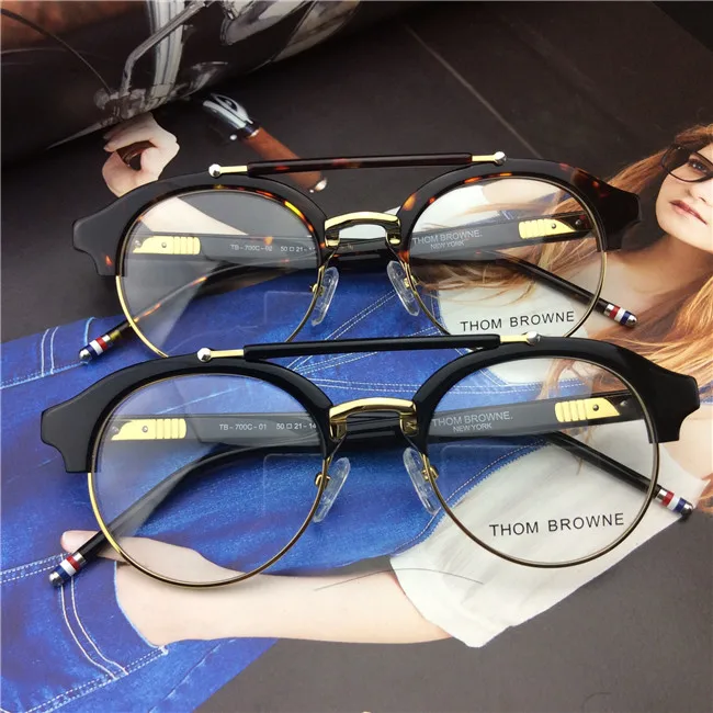 Thom browne tb700C TB 700 uomo donna occhiali da vista in acetato ottico  per occhiali mezza rim miopia occhiali telaio occhiali occhiali  telaio|frame glass|framing catalogframe carbon - AliExpress