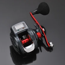 13+ 1 шариковый подшипник левая/правая Рыболовная катушка с цифровым дисплеем baitcasing Line Reel 6,3: 1 Катушка для литья рыболовное снаряжение