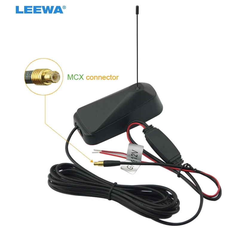 LEEWA Car MCX Активная ТВ антенна со встроенным усилителем # CA945|active tv antenna|car antennaactive antenna