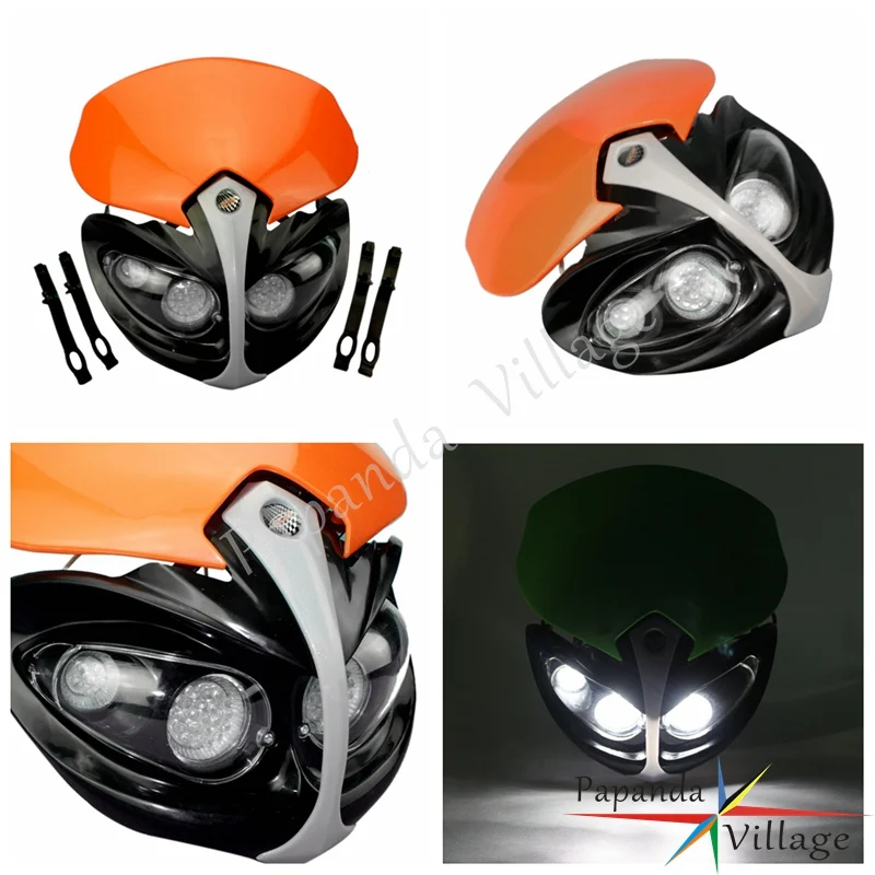 Luxury Price for  Papanda Motorbike Off Road Supermoto Orange Headlight Motorcycle Headlamp Enduro for KTM SX SXF EXC