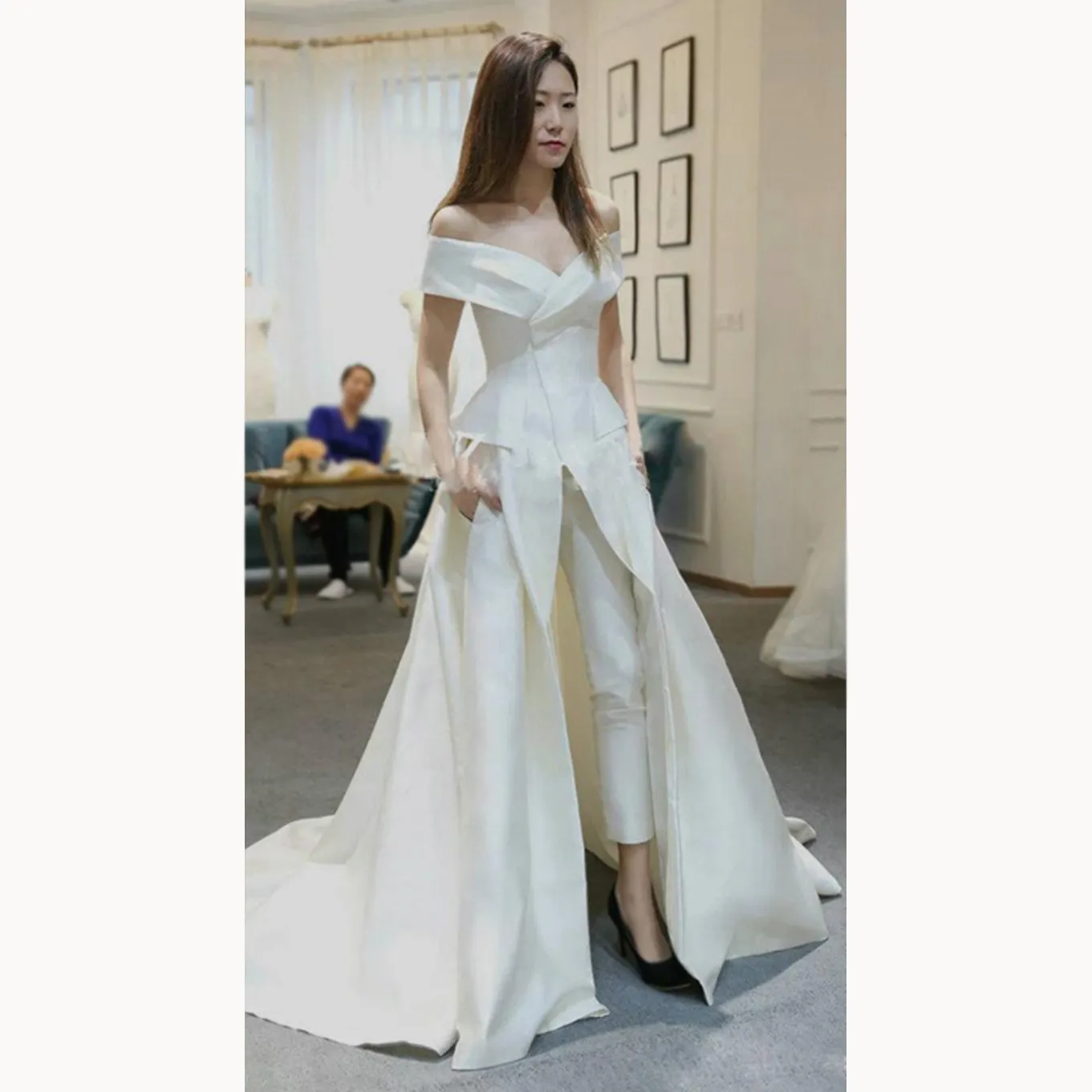 

Fashion Women Off Shoulder Dress Casual White Slim A-Line Long Dress Summer Ladies Sleeveless Party Dress
