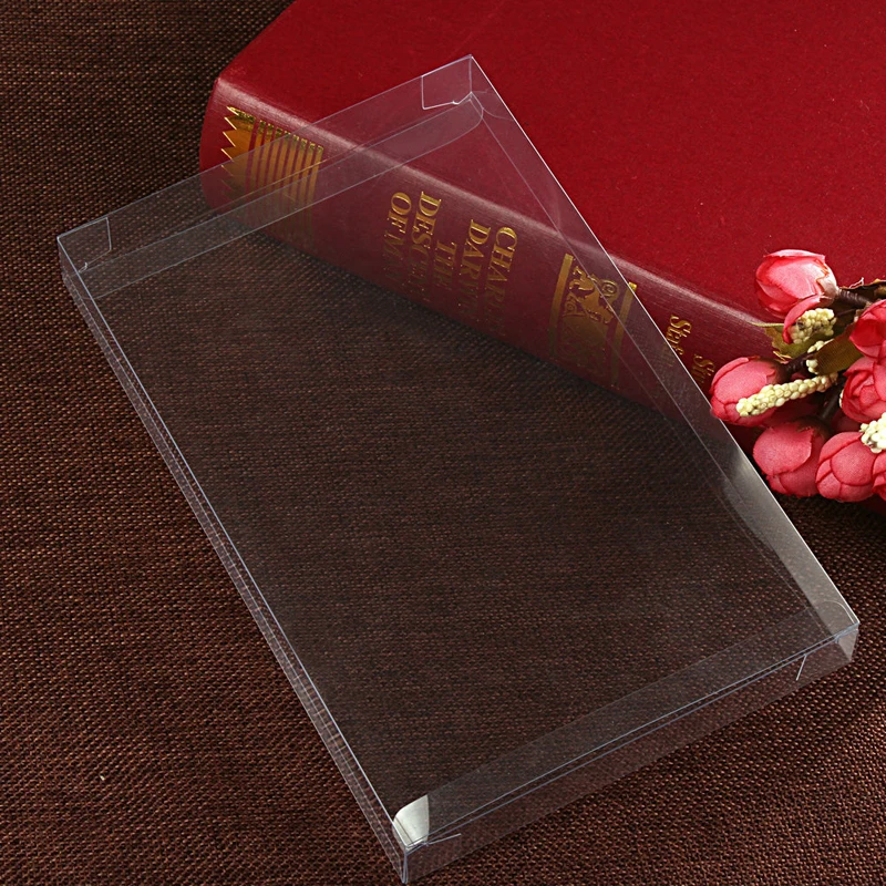 

50 Pieces PVC Plastic Rectangle box PET packaging Transparent gift box Size 20x130x170MM