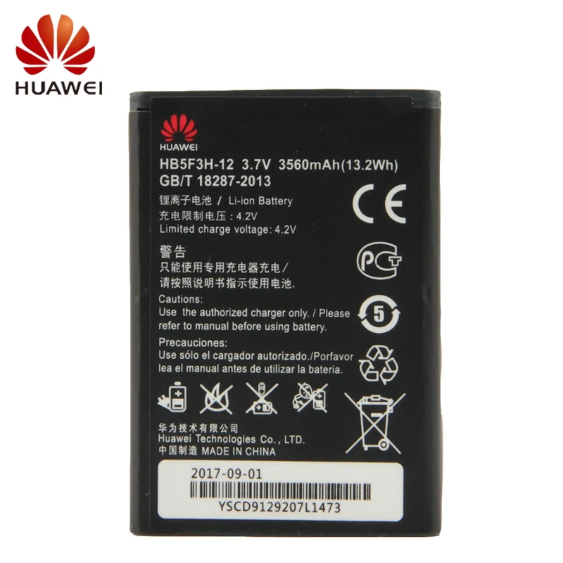 

Huawei HB5F3H-12 Original Battery For Huawei E5372T E5372s E5775 4G LTE FDD Cat4 WIFI Router 3560mAh Replacement Battery